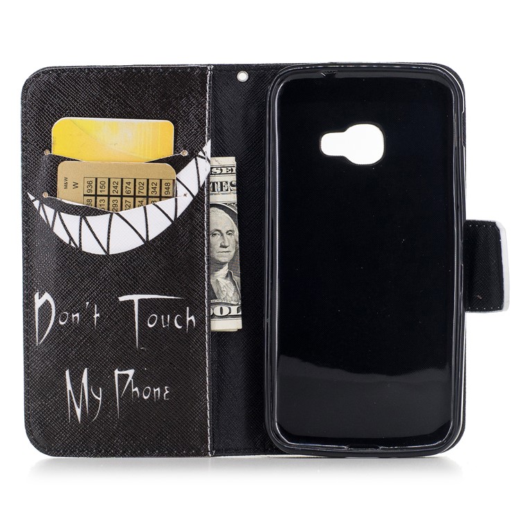 Pattern Printing Wallet Leather Stand Cell Phone Cover for Samsung Galaxy Xcover 4s / Xcover 4 SM-G390F - Do not Touch My Phone-8