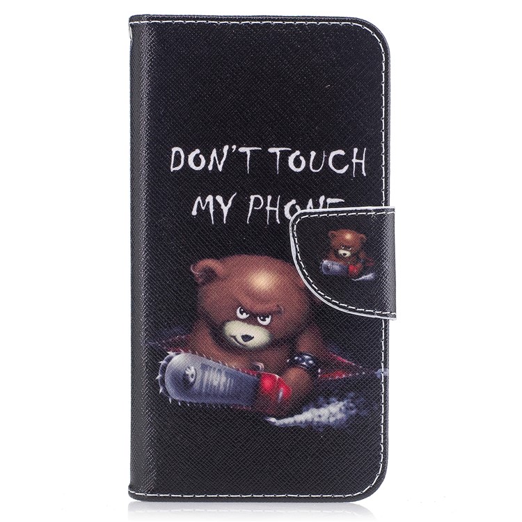 Printing Pattern Wallet Leather Cell Phone Casing with Stand for Samsung Galaxy Xcover 4s / Xcover 4 SM-G390F - Brown Bear-2