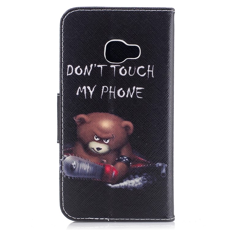 Printing Pattern Wallet Leather Cell Phone Casing with Stand for Samsung Galaxy Xcover 4s / Xcover 4 SM-G390F - Brown Bear-3