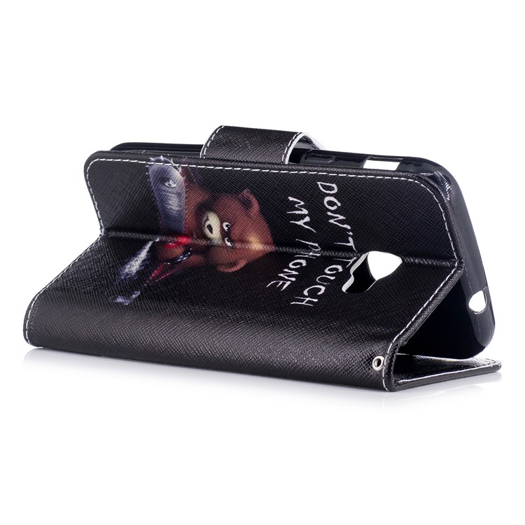Printing Pattern Wallet Leather Cell Phone Casing with Stand for Samsung Galaxy Xcover 4s / Xcover 4 SM-G390F - Brown Bear-4