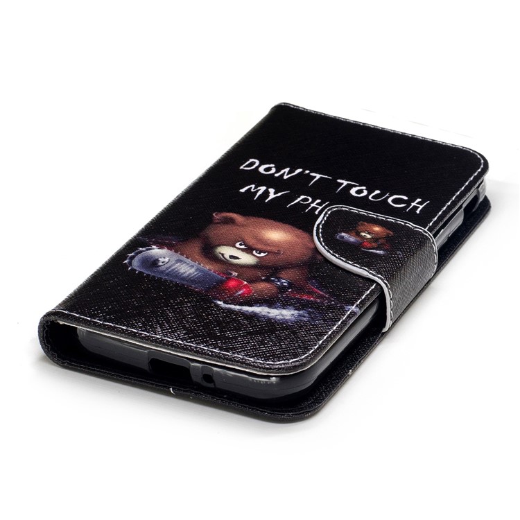 Printing Pattern Wallet Leather Cell Phone Casing with Stand for Samsung Galaxy Xcover 4s / Xcover 4 SM-G390F - Brown Bear-6