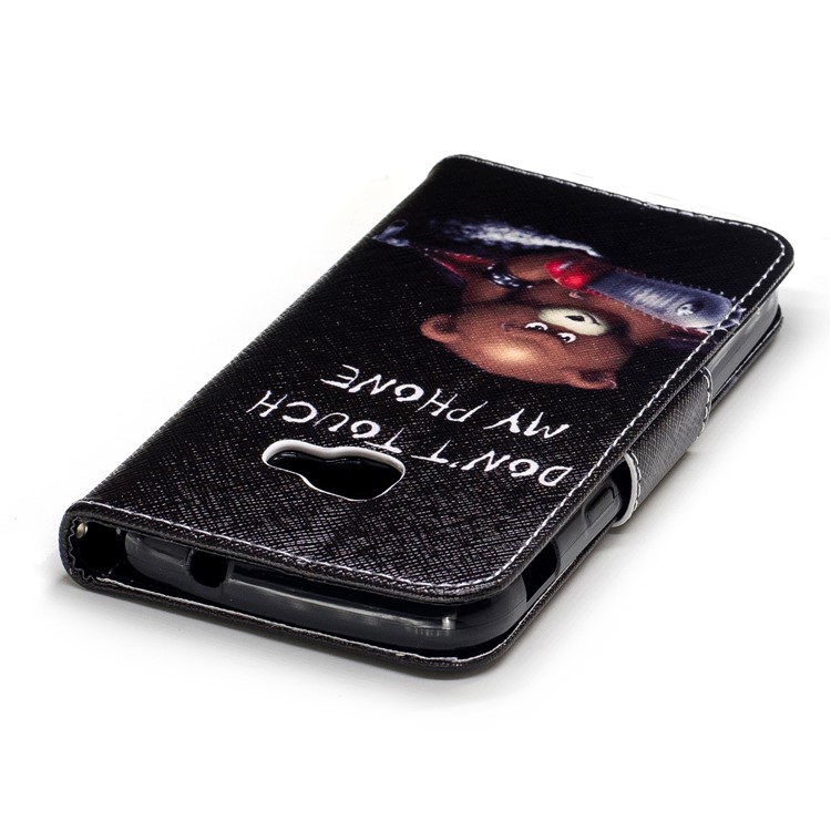 Printing Pattern Wallet Leather Cell Phone Casing with Stand for Samsung Galaxy Xcover 4s / Xcover 4 SM-G390F - Brown Bear-7