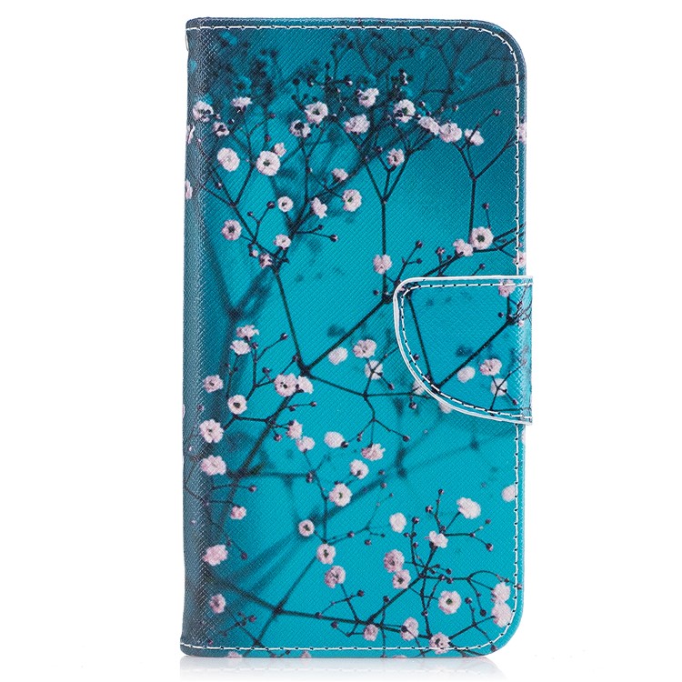 Pattern Printing Wallet Leather Stand Magnetic Cover for Samsung Galaxy Xcover 4s / Xcover 4 SM-G390F - Tree with Flowers-2
