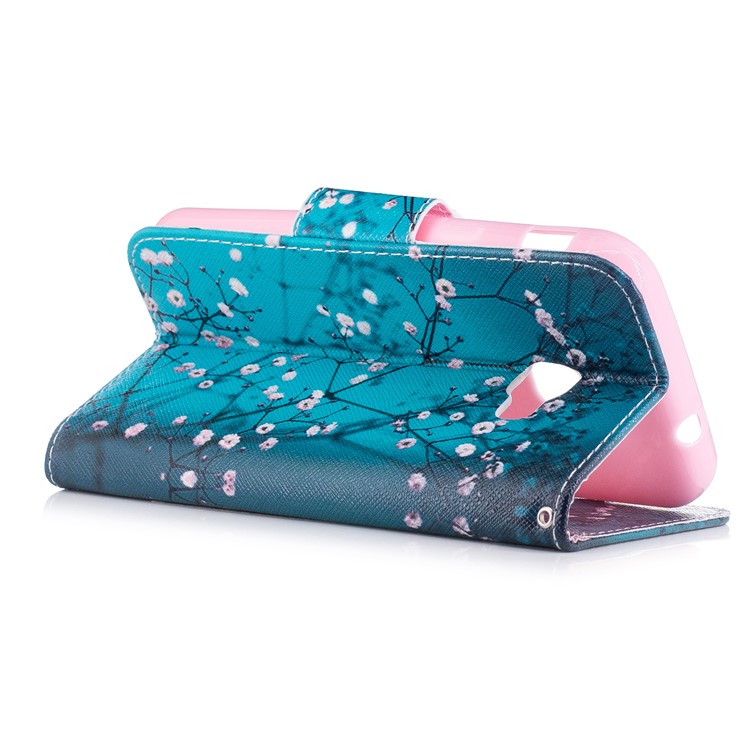 Pattern Printing Wallet Leather Stand Magnetic Cover for Samsung Galaxy Xcover 4s / Xcover 4 SM-G390F - Tree with Flowers-4