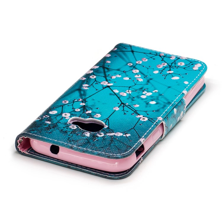 Pattern Printing Wallet Leather Stand Magnetic Cover for Samsung Galaxy Xcover 4s / Xcover 4 SM-G390F - Tree with Flowers-7