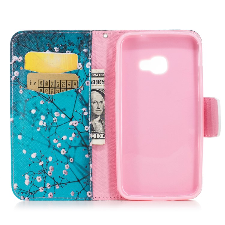 Pattern Printing Wallet Leather Stand Magnetic Cover for Samsung Galaxy Xcover 4s / Xcover 4 SM-G390F - Tree with Flowers-8