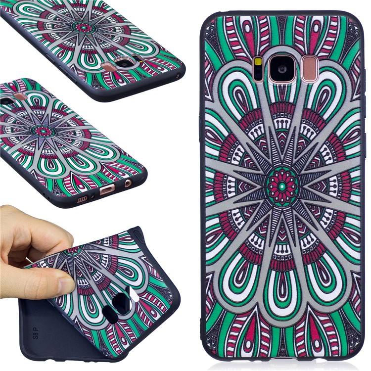 

Embossed Pattern Matte TPU Mobile Phone Shell for Samsung Galaxy S8 Plus G955 - Abstract Floral Pattern