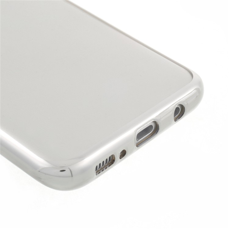 Electroplating Edge Soft TPU Back Cover for Samsung Galaxy G8 Plus G955 - Silver-4