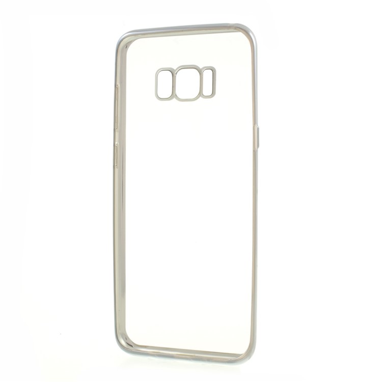 Electroplating Edge Soft TPU Back Cover for Samsung Galaxy G8 Plus G955 - Silver-5