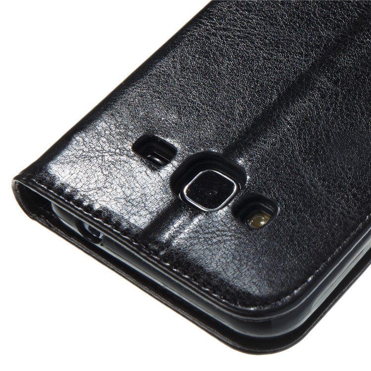 Wallet PU Leather Stand Butterfly Flower Case for Samsung Galaxy J3 (2016) / J3 J320 - Black-3