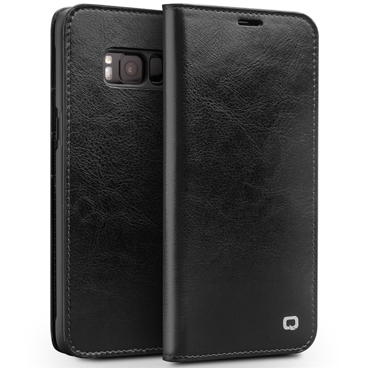 

QIALINO Классический Натуральный Кожаный Кожаный Чехол Для Samsung Galaxy S8 G950 - Черный