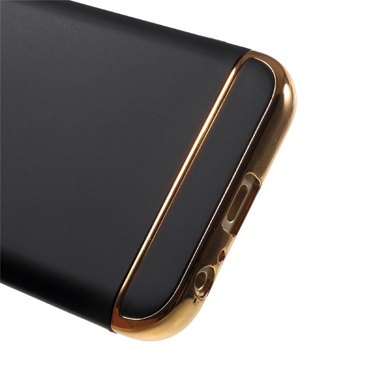 Matte Finish Electroplating Plastic Detachable 3-in-1 Back Case for Samsung Galaxy A3 (2017) - Black-7