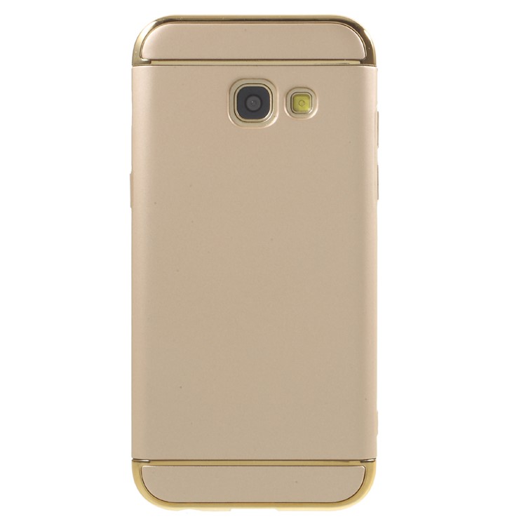 

Frosted Finish Electroplating Plastic Detachable 3-in-1 Back Case for Samsung Galaxy A7 (2017) SM-A720 - Gold
