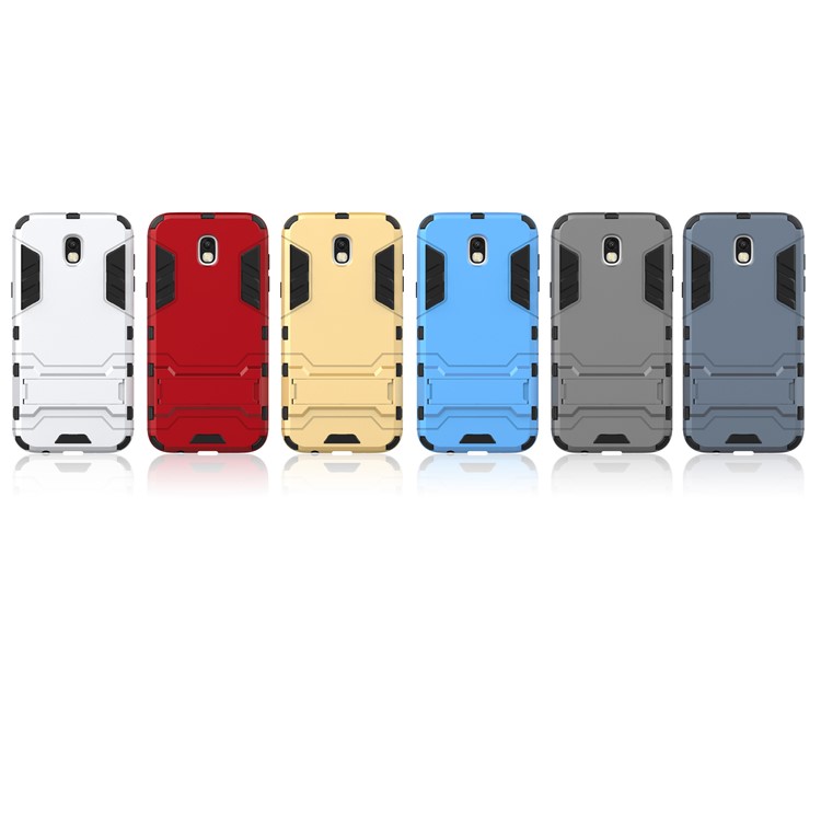 Cool Guard Kickstand Plastic TPU Hybrid Case for Samsung Galaxy J5 (2017) EU Version - Silver-3