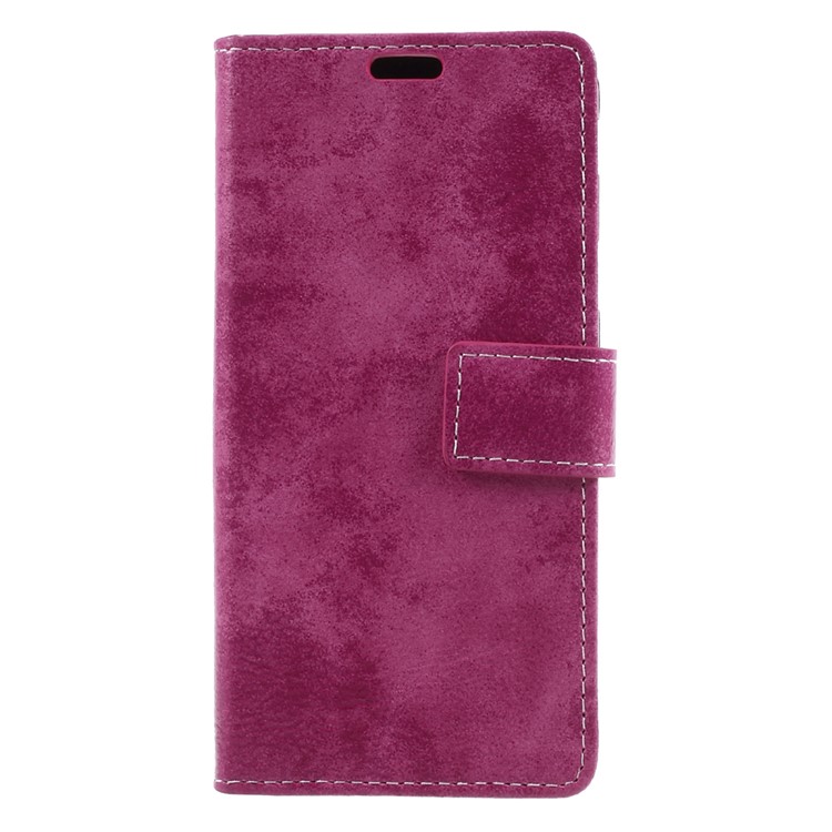 For Samsung Galaxy J5 (2017) EU Version Retro Style Wallet Leather Phone Case with Stand - Rose-3