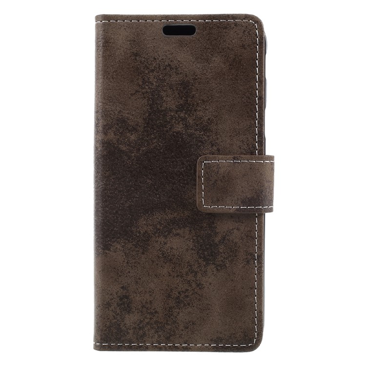 

Retro Style Wallet Leather Phone Case with Card Slots for Samsung Galaxy J5 (2017) EU Version - Brown
