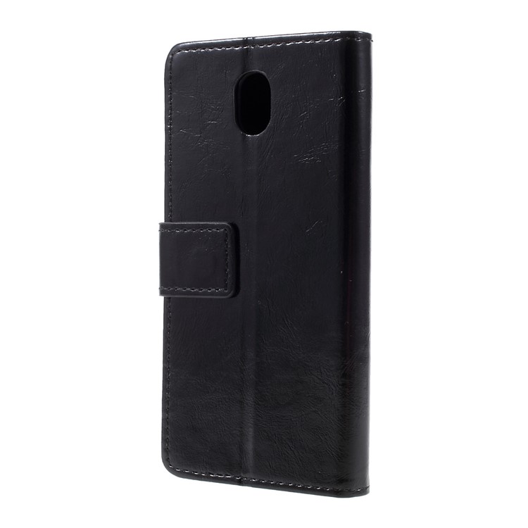 Crazy Horse Skin Wallet Leather Case with Stand for Samsung Galaxy J5 (2017) EU Version - Black-2