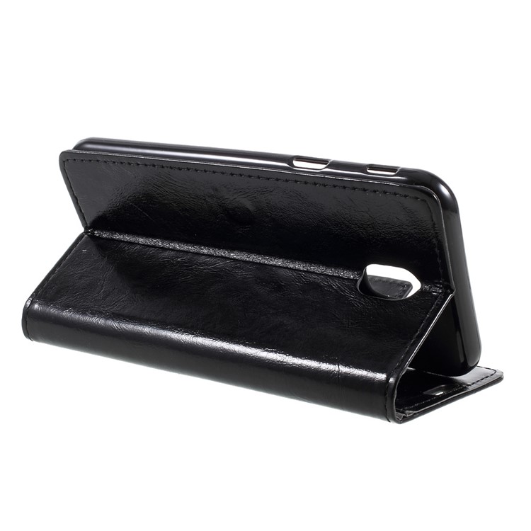 Crazy Horse Skin Wallet Leather Case with Stand for Samsung Galaxy J5 (2017) EU Version - Black-4