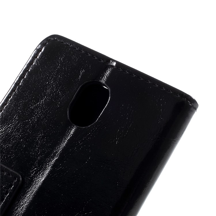 Crazy Horse Skin Wallet Leather Case with Stand for Samsung Galaxy J5 (2017) EU Version - Black-7