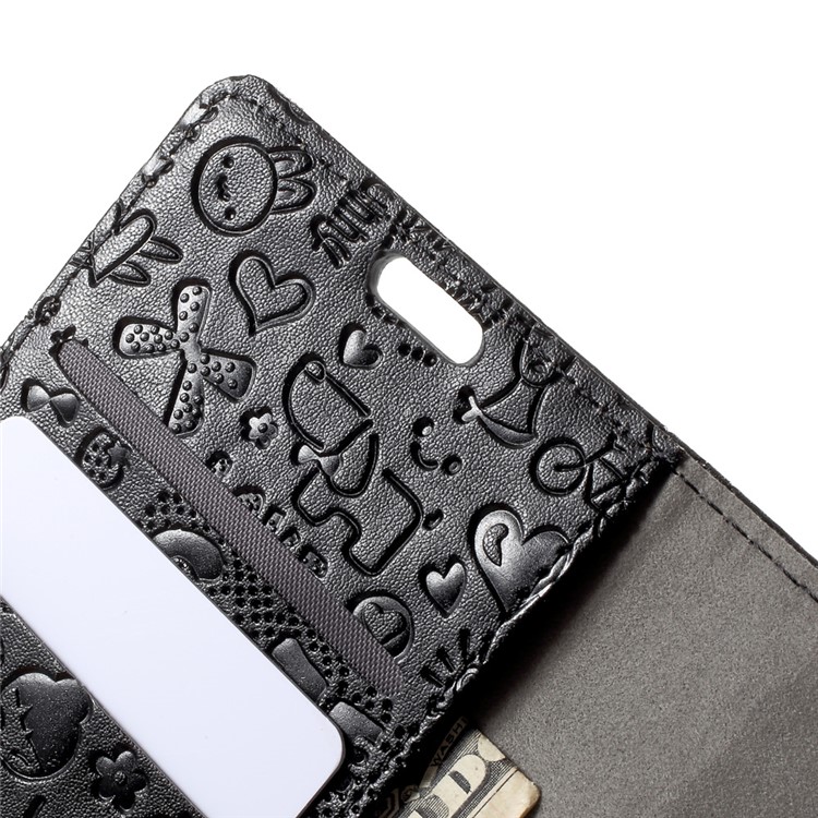 Cartoon Graffiti Wallet Leather Stand Case for Samsung Galaxy J3 (2017) EU Version - Black-7