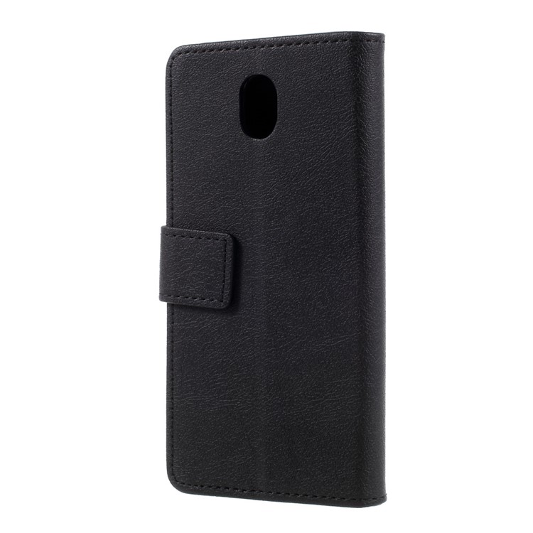 Wallet Leather Phone Cover with Stand for Samsung Galaxy J3 (2017) EU Version - Black-2
