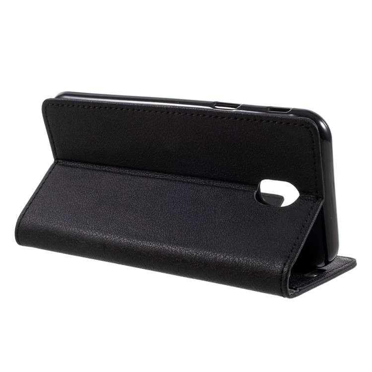 Wallet Leather Phone Cover with Stand for Samsung Galaxy J3 (2017) EU Version - Black-4
