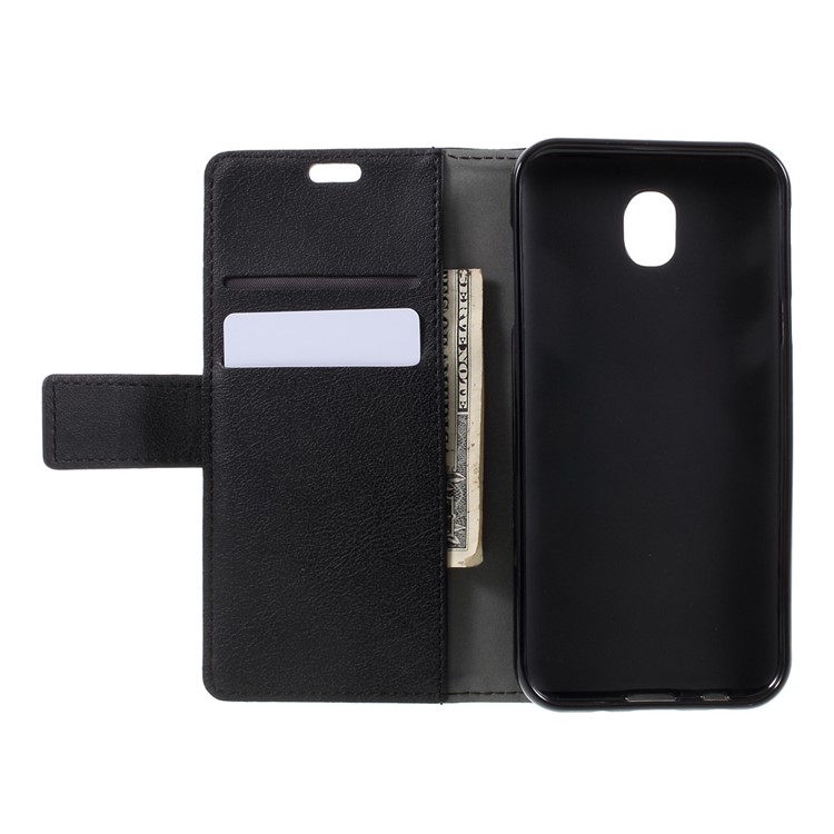 Wallet Leather Phone Cover with Stand for Samsung Galaxy J3 (2017) EU Version - Black-5