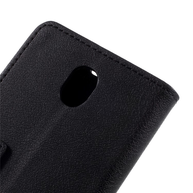 Wallet Leather Phone Cover with Stand for Samsung Galaxy J3 (2017) EU Version - Black-7