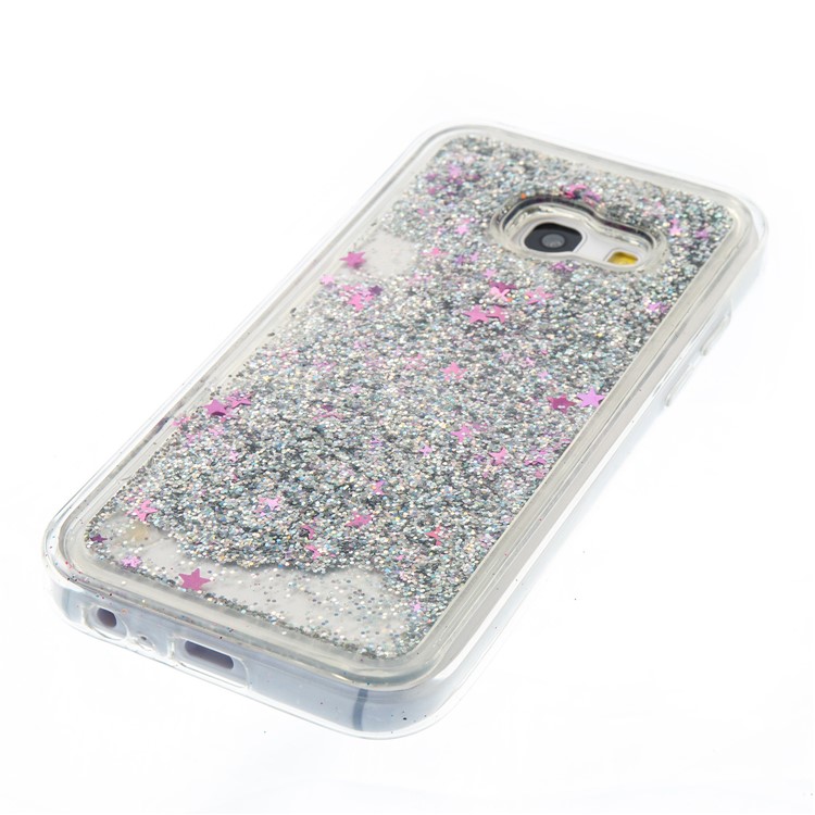 Cool Quicksand Dynamic Liquid Glitter Powder TPU Phone Cover for Samsung Galaxy A3 (2017) - Silver-2