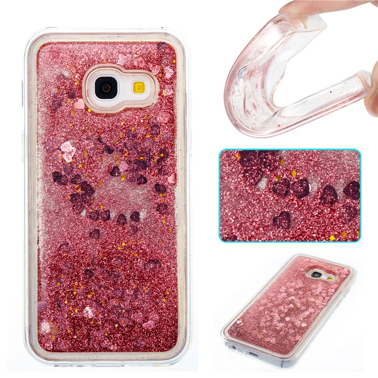 

Cool Quicksand Dynamic Liquid Glitter Powder TPU Phone Casing for Samsung Galaxy A3 (2017) - Rose