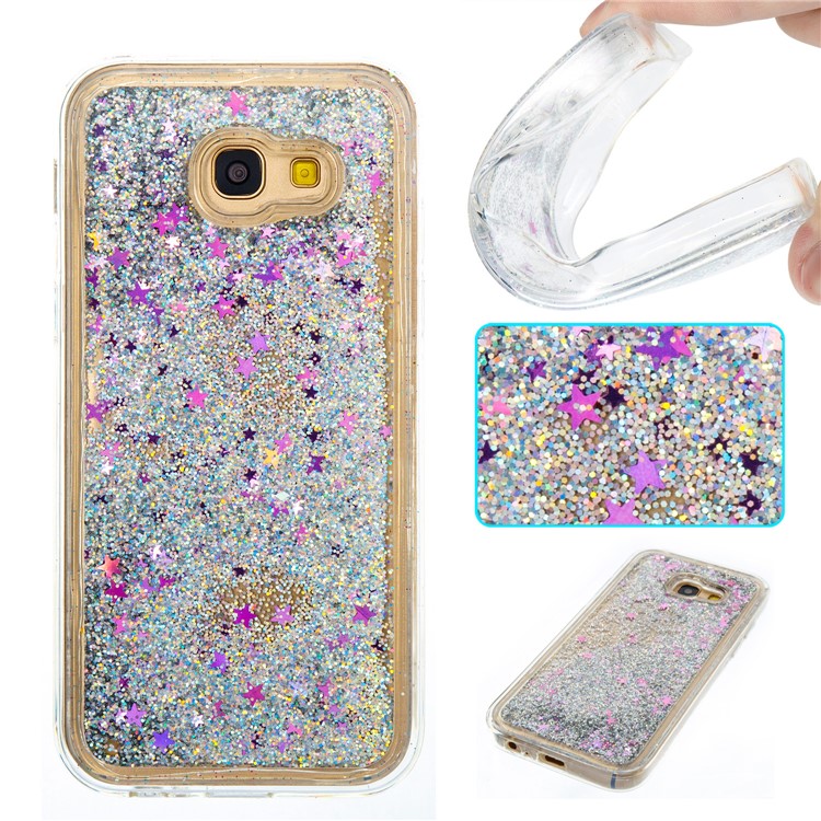 Dynamic Liquid Glitter Powder Quicksand TPU Phone Case for Samsung Galaxy A5 (2017) SM-A520F - Silver-1