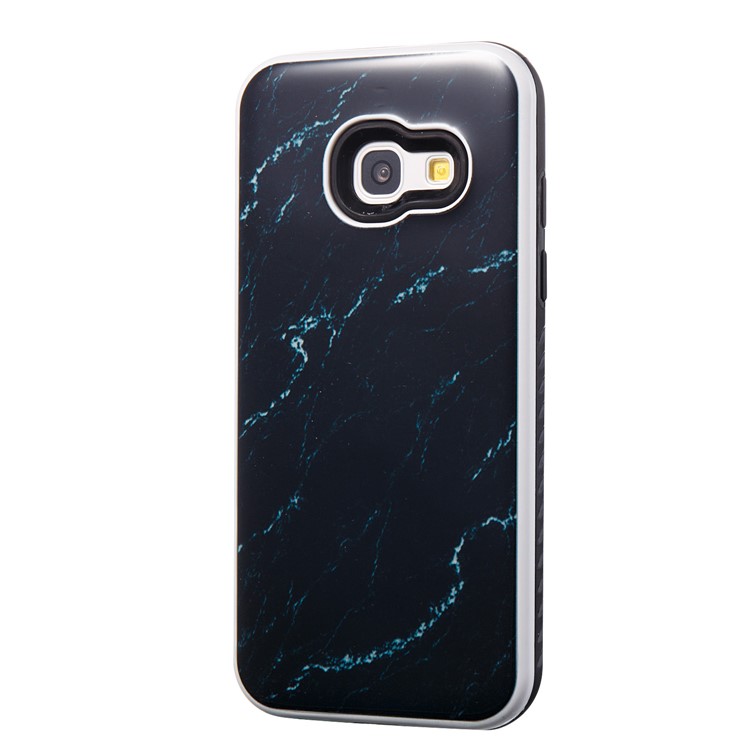 For Samsung Galaxy A3 (2017) Marble Texture Detachable 2-In-1 TPU+PC Phone Cover - Black-3