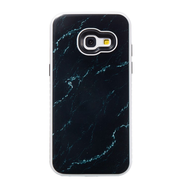 For Samsung Galaxy A3 (2017) Marble Texture Detachable 2-In-1 TPU+PC Phone Cover - Black-4