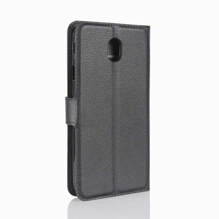 Litchi Skin PU Leather Wallet Stand Protective Phone Case for Samsung Galaxy J5 (2017) EU Version - Black-6