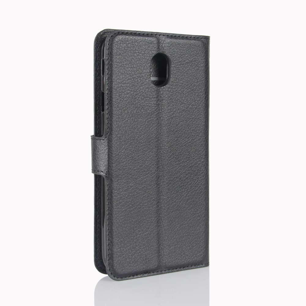Litchi Skin Wallet Leather Flip Case with Stand for Samsung Galaxy J7 (2017) EU Version - Black-6