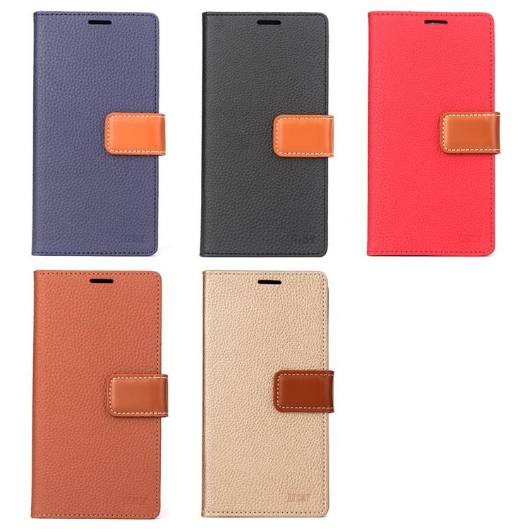MOLAN CANO Lucky Series Wallet Stand Leather Flip Mobile Phone Case for Samsung Galaxy S8 Plus SM-G955 - Blue-6