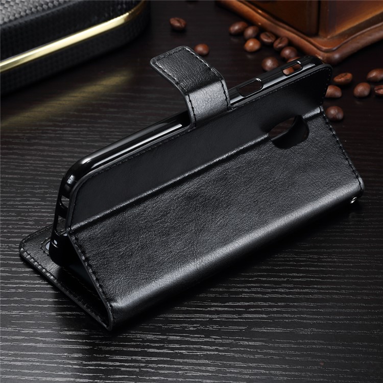 Crazy Horse Texture Leather Stand Phone Case for Samsung Galaxy J3 (2017) EU Version - Black-3