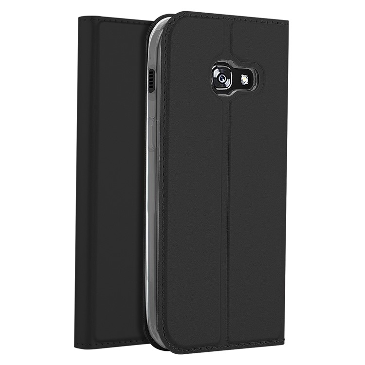 PU Leather Card Holder Stand Case Cover for Samsung Galaxy A3 (2017) - Rose Gold-4