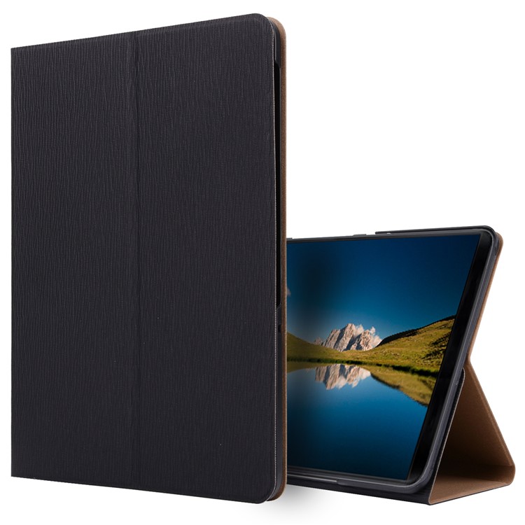 Tree Skin Leather Stand Tablet Case for Samsung Galaxy Tab S3 9.7 - Black-1