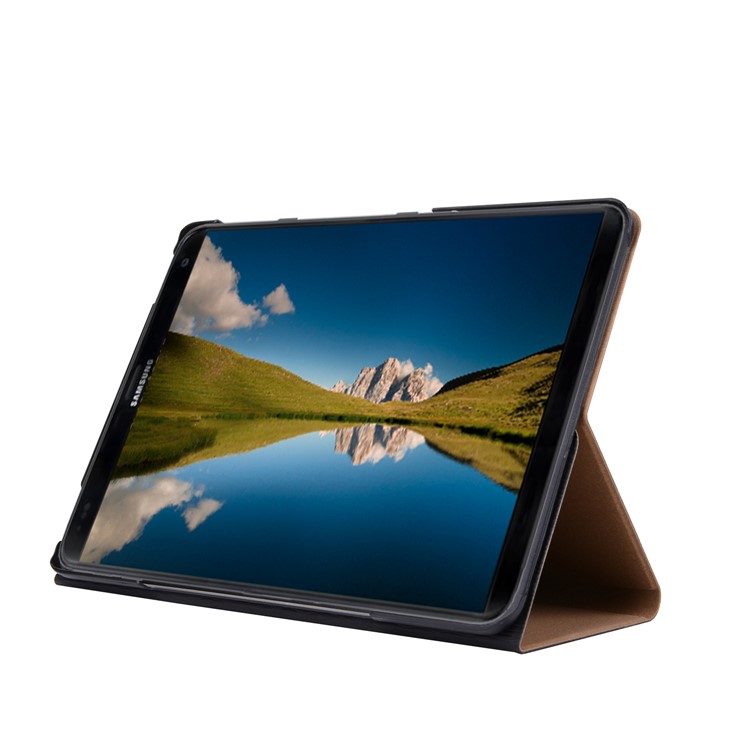 Tree Skin Leather Stand Tablet Case for Samsung Galaxy Tab S3 9.7 - Black-8