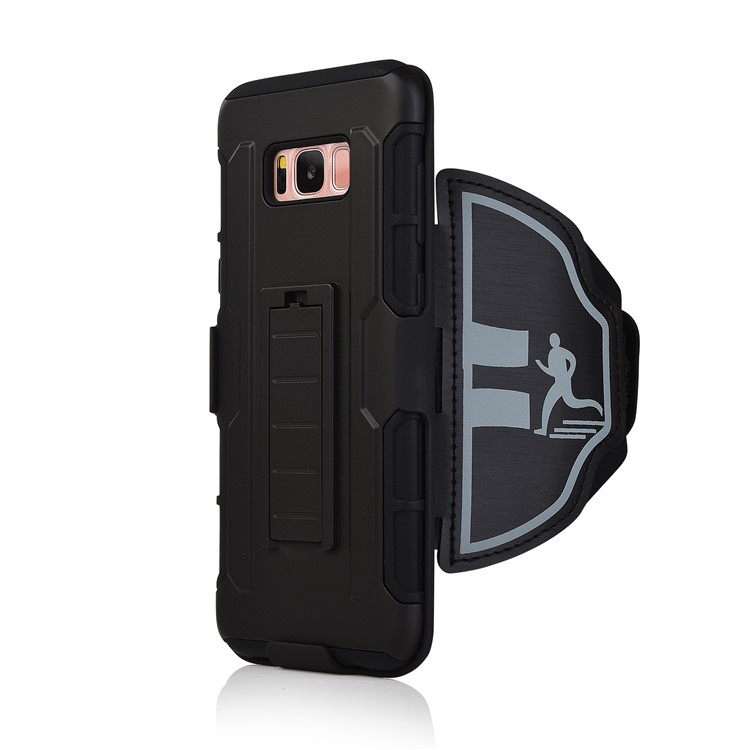 For Samsung Galaxy S8 G950 3-in-1 ArmBand Case PC + TPU Cover with Kickstand-5