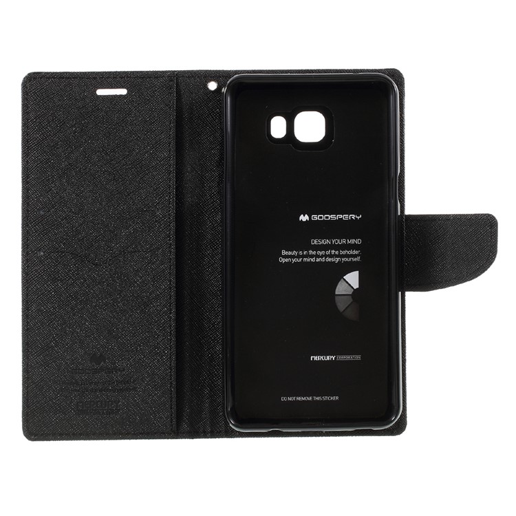 MERCURY GOOSPERY PU Leather Wallet Phone Cover for Samsung Galaxy C9 Pro - Black-11