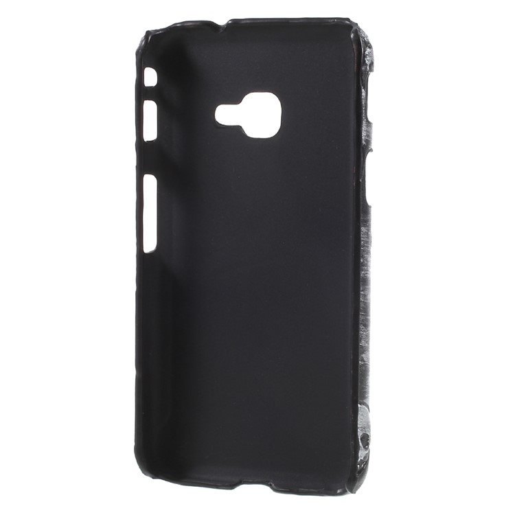 Leather Coated PC Mobile Cover for Samsung Galaxy Xcover 4 - Skull / Grey-3