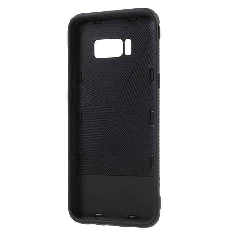 Magnetic Ring Holder TPU PC Back Case for Samsung Galaxy S8 G950 - Black-10