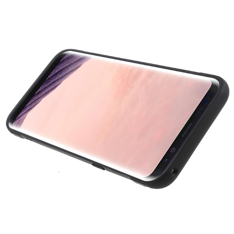 Magnetic Ring Holder TPU PC Back Case for Samsung Galaxy S8 G950 - Black-5