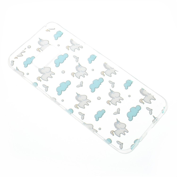 Super Thin Pattern Printing TPU Back Case for Samsung Galaxy S8+ G955 - White Horses-6
