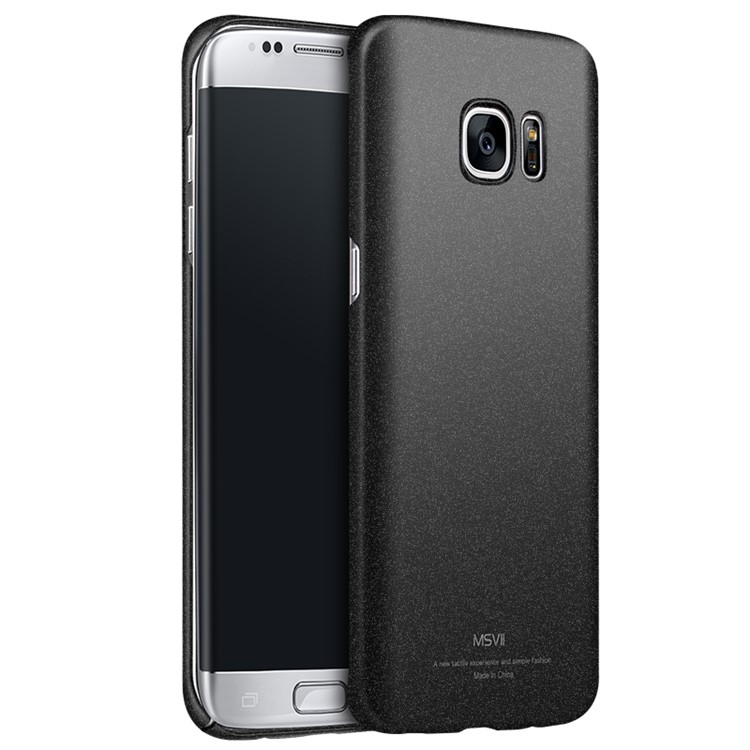 MSVII Ultra-thin Matte Plastic Phone Case Accessory for Samsung Galaxy S7 G930 - Black-1