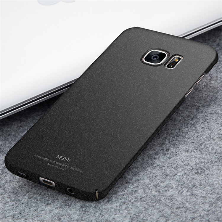 MSVII Ultra-thin Matte Plastic Phone Case Accessory for Samsung Galaxy S7 G930 - Black-2