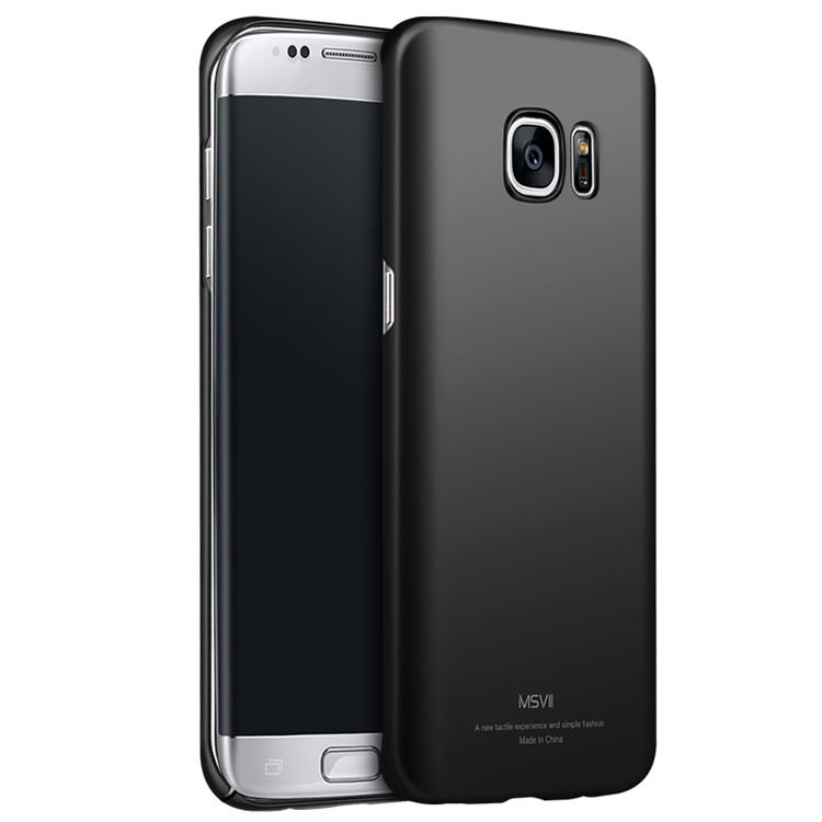 MSVII Ultra-thin Protective Hard Plastic Phone Case for Samsung Galaxy S7 Edge SM-G935 - Black-1