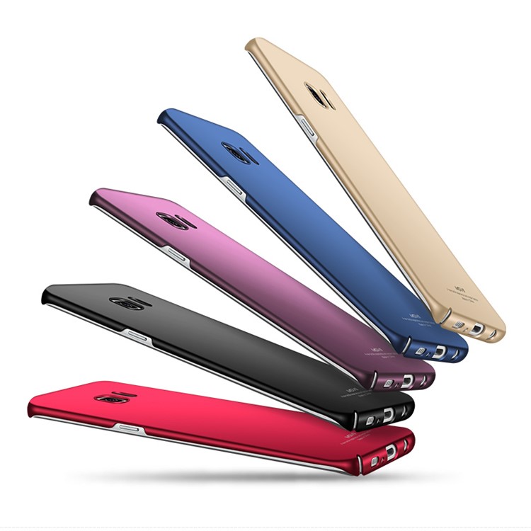 MSVII Ultra-thin Protective Hard Plastic Phone Case for Samsung Galaxy S7 Edge SM-G935 - Black-6
